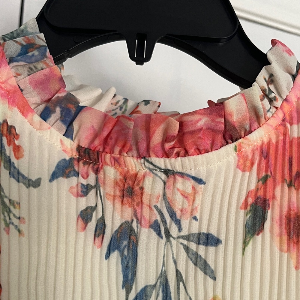 {Anrabress} Chic Floral Long Sleeve Dress in Cream - Picture 5 of 7